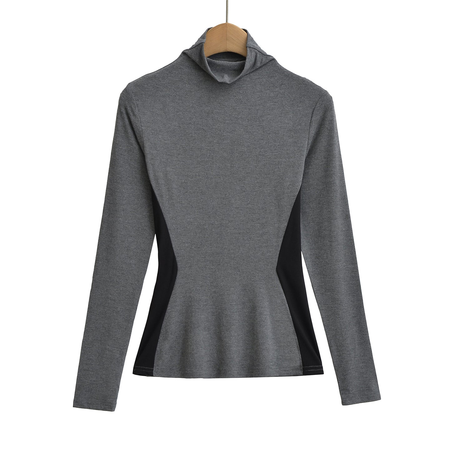 Woman wearing Elastic Waist Slimming Long Sleeve Top in a casual setting