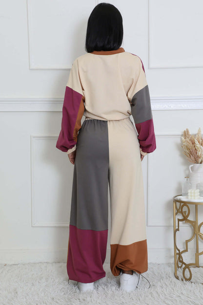 Sporty Woven Two-Piece Set | Tajstylo