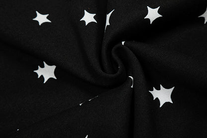 Star Print Hoodie Jacket | Tajstylo