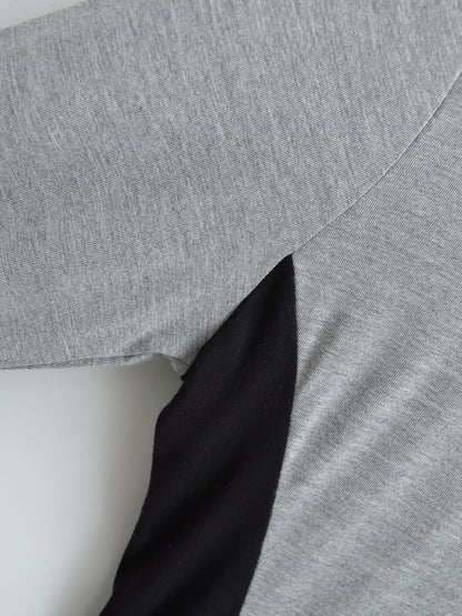 Elastic Slim Fit Color Block Long Sleeve T-Shirt | Tajstylo