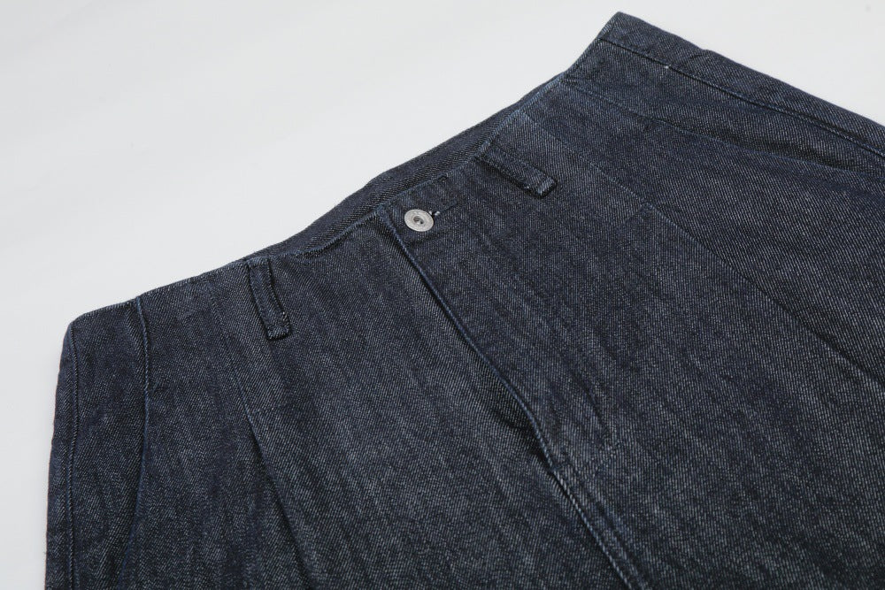 Wide Leg Denim Pants with Zipper Fly | Tajstylo