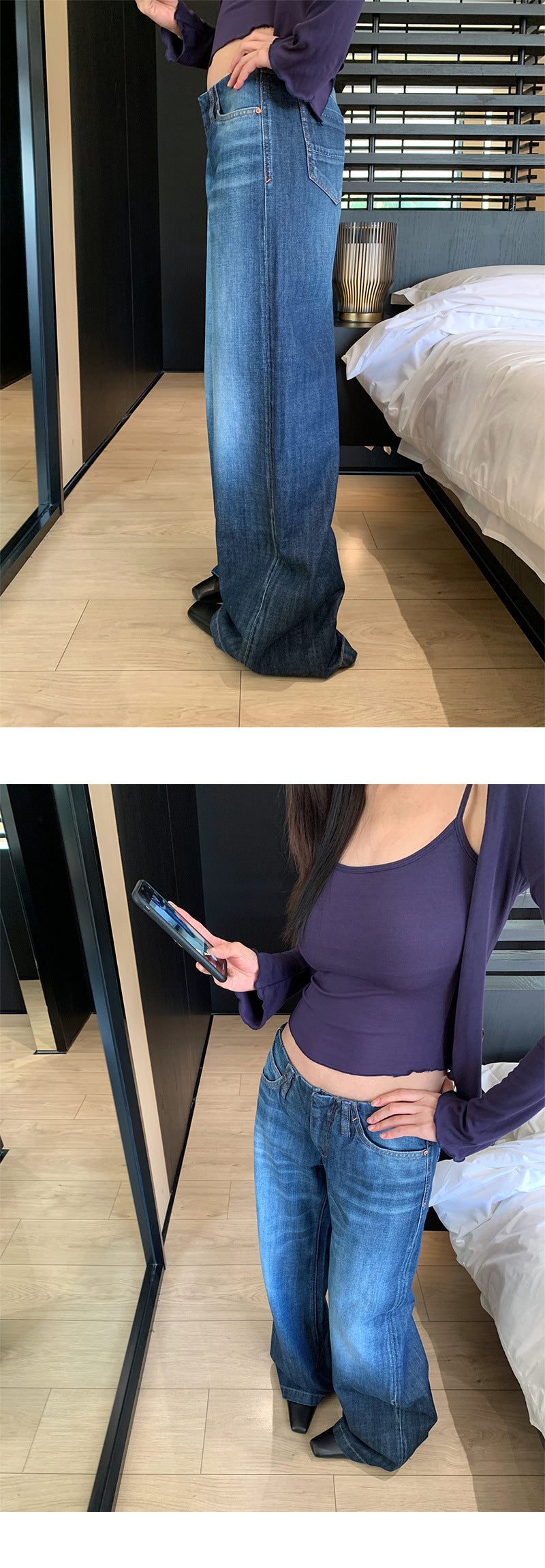 Loose Fit Straight Leg Denim Jeans | Tajstylo