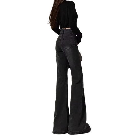 Chic High-Waisted Flared Jeans | Tajstylo
