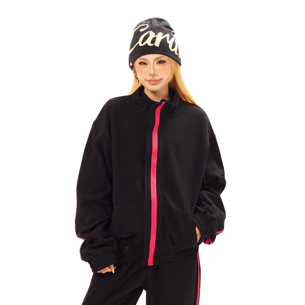 Solid Color Sports Leisure Jacket and Pants Set | Tajstylo
