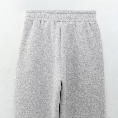 Text Embroidered Hoodie and Joggers Set | Tajstylo