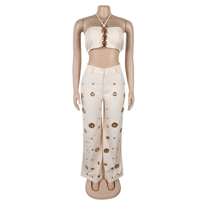 Flattering Ripped Fitted Two-Piece Nightclub Outfit | Tajstylo