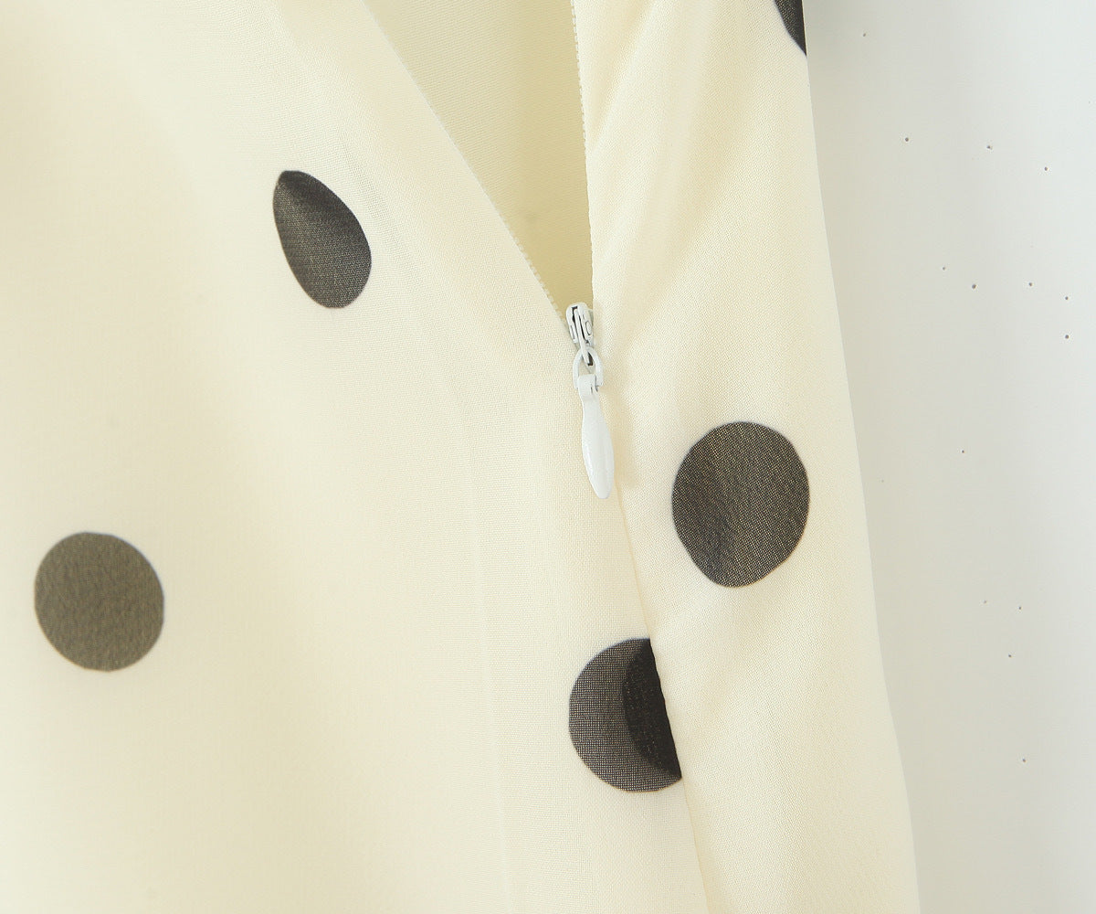 Wave Point Polka Dot Midi Skirt | Tajstylo