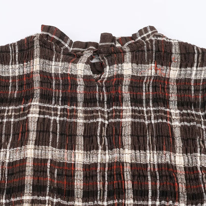 Long Sleeve Honeycomb Plaid Shirt | Tajstylo