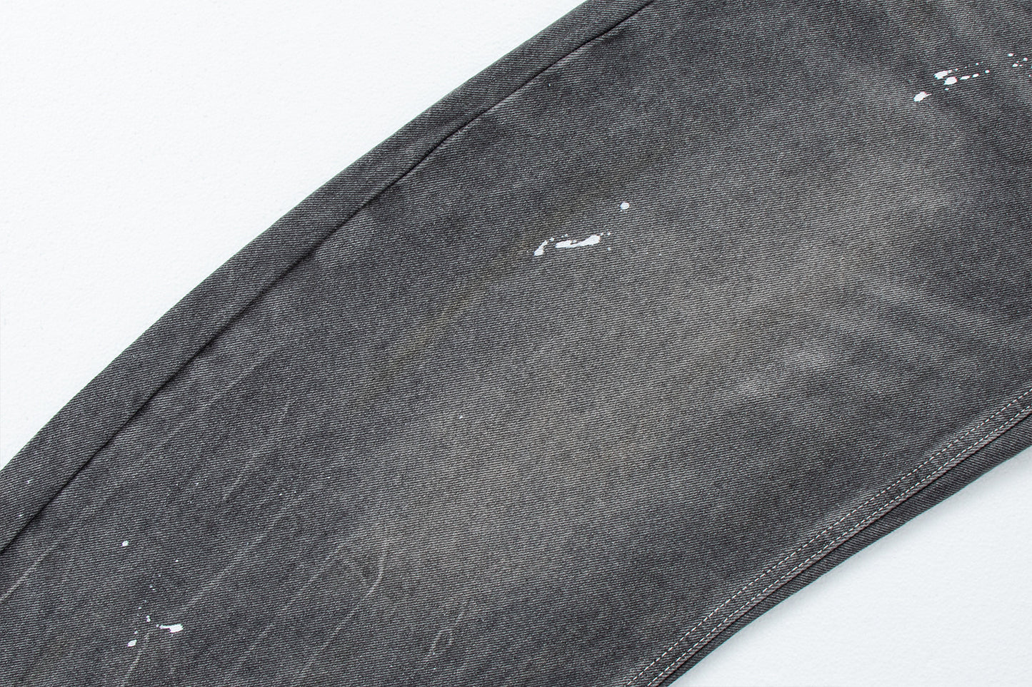 Vintage Washed Gray Splatter Wide Leg Jeans | Tajstylo