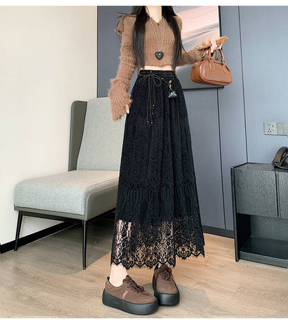Lace Midi Skirt | Tajstylo