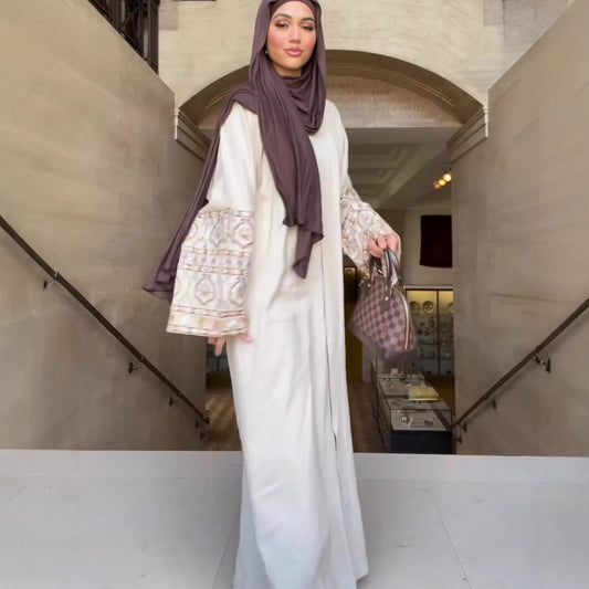 Bubble Sleeve Floral Long Dress | Tajstylo