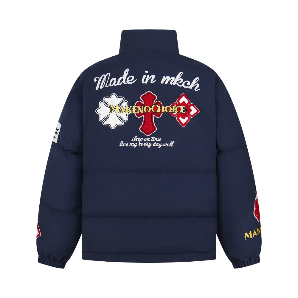 High Collar Zip-Up Winter Jacket | Tajstylo