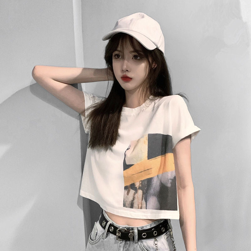 Casual Heart Design Crop Top | Tajstylo