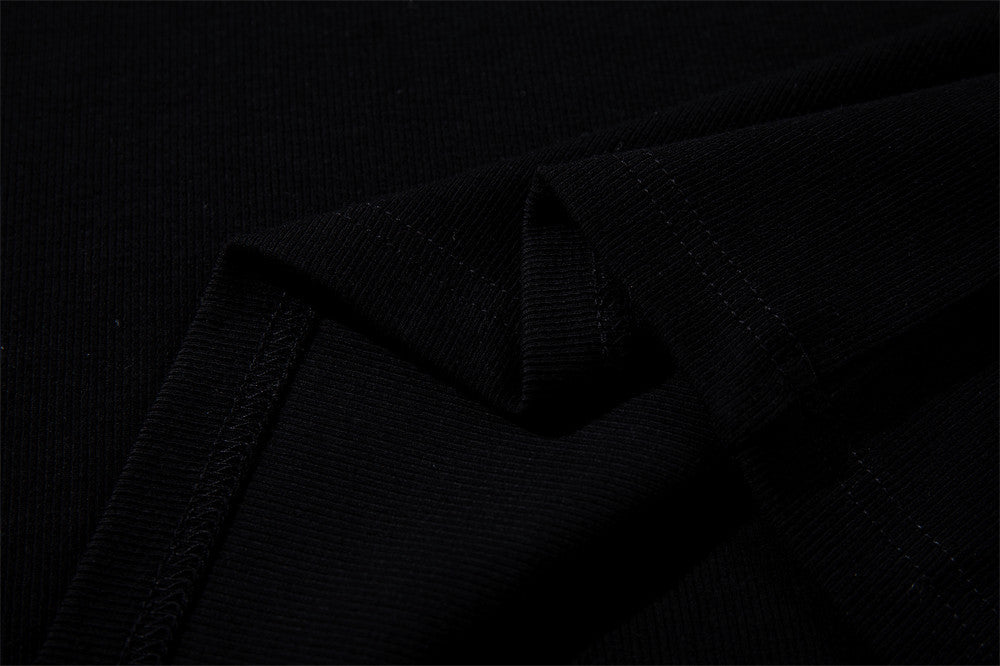 Half Open Collar Long Sleeve Tee | Tajstylo