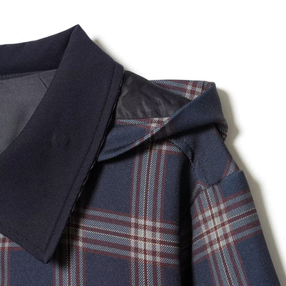 Checkered Hooded Cotton Jacket | Tajstylo