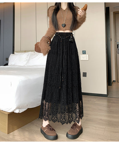 Lace Midi Skirt | Tajstylo