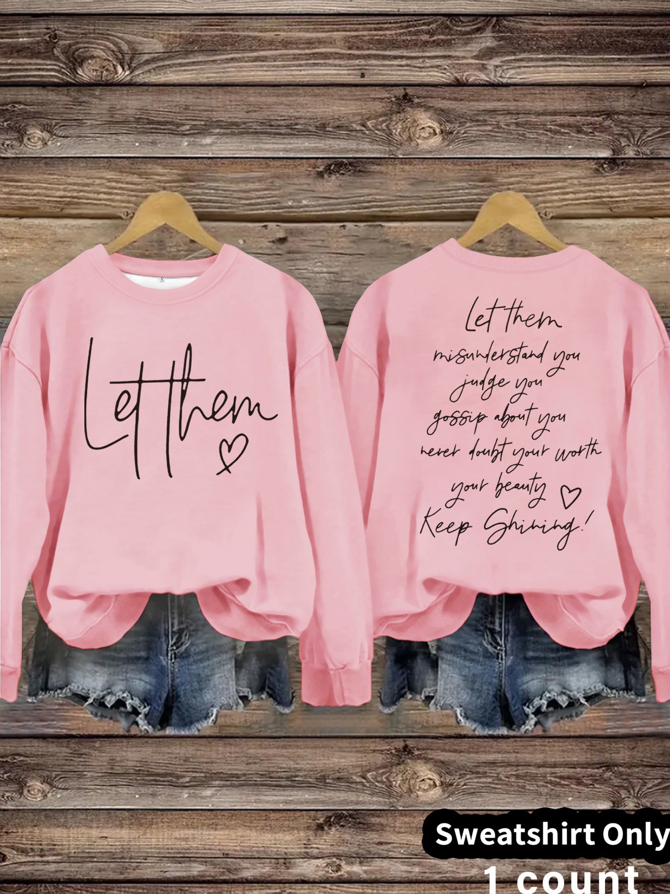 Woman wearing Round Neck Hoodie for Women in a casual outdoor setting