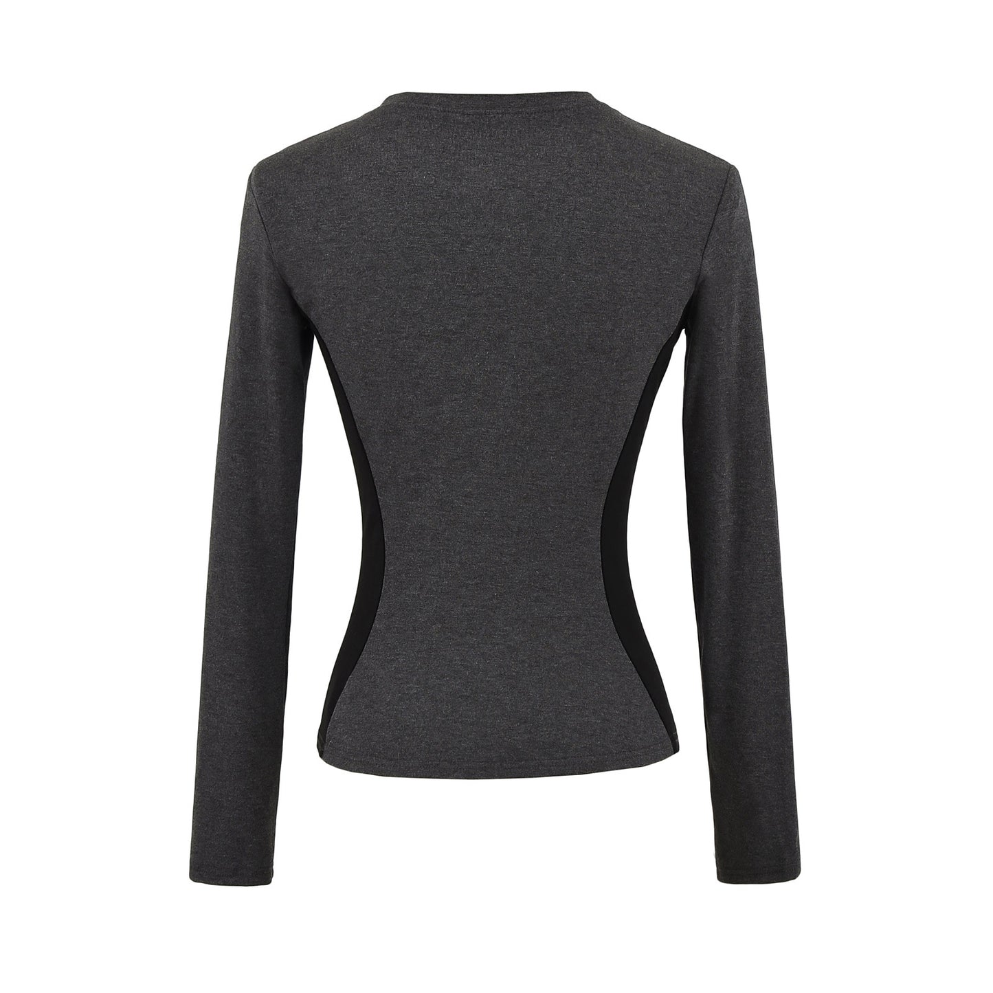 Round Neck Color Block Long Sleeve Top | Tajstylo