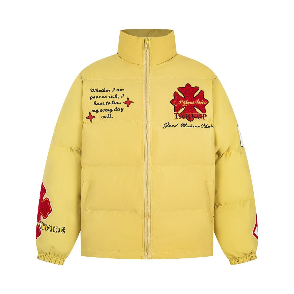 High Collar Zip-Up Winter Jacket | Tajstylo