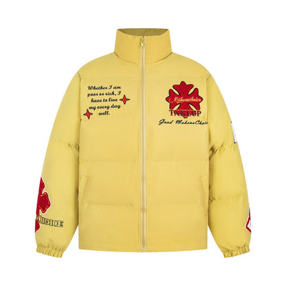 High Collar Zip-Up Winter Jacket | Tajstylo