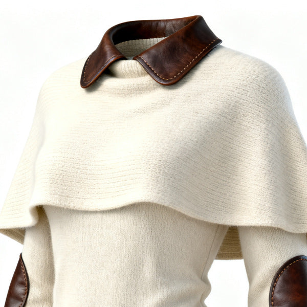 Elegant Knitted Shawl Dress | Tajstylo
