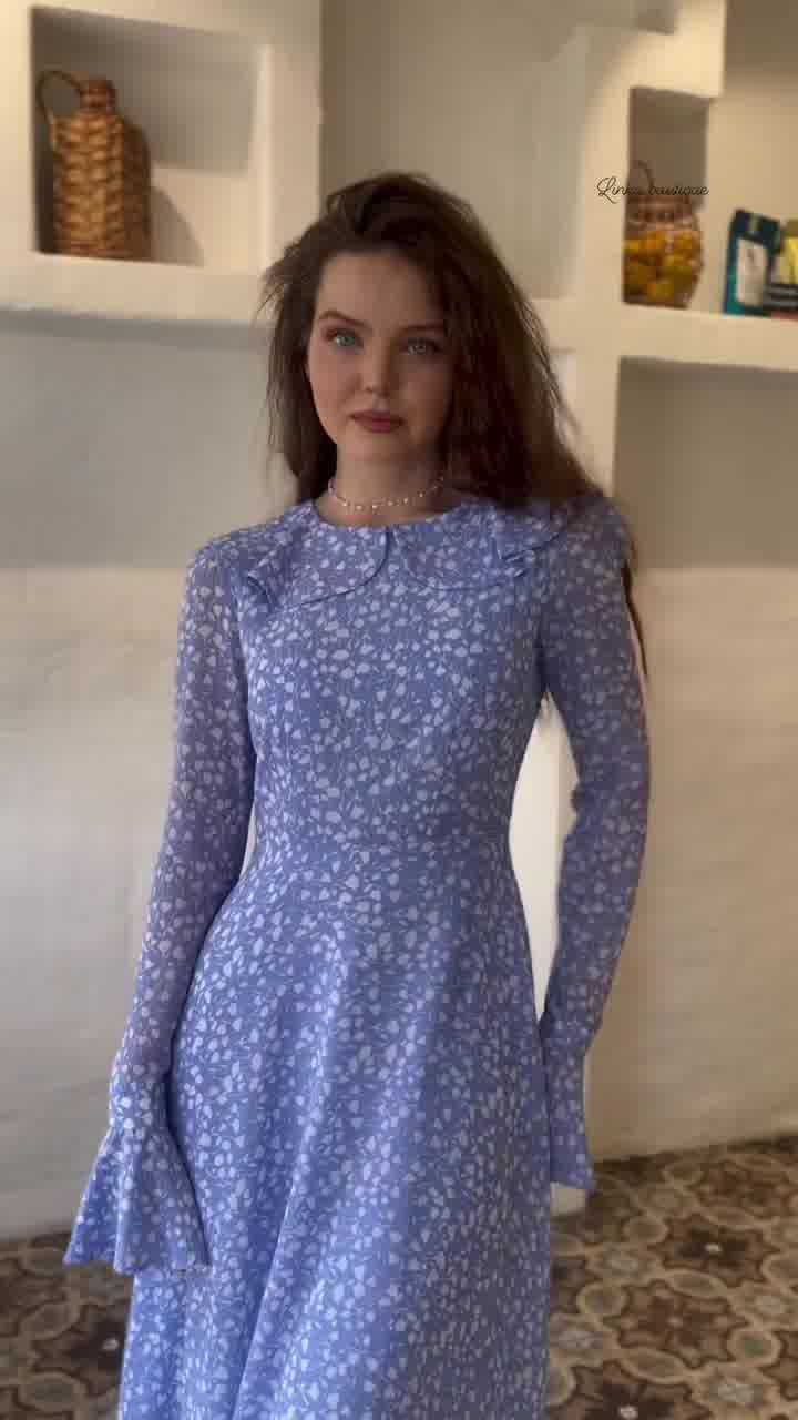 Baby Doll Collar Polka Dot Dress | Tajstylo
