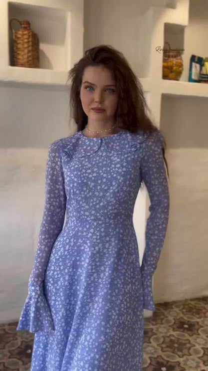 Baby Doll Collar Polka Dot Dress | Tajstylo
