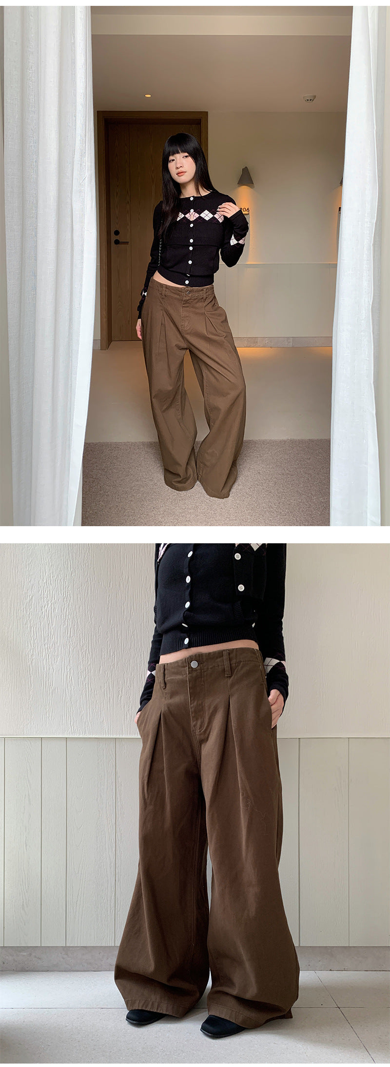 Pleated Wide Leg Jeans | Tajstylo