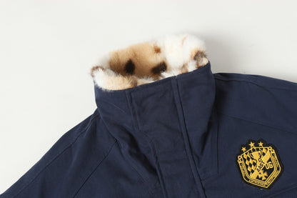Thick Cotton Jacket with Velvet Accents | Tajstylo