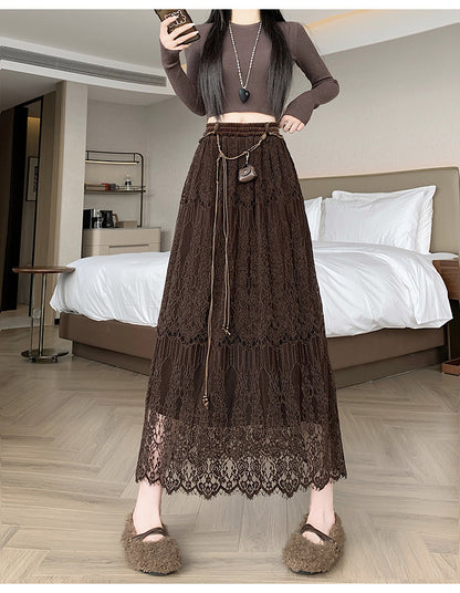 Lace Midi Skirt | Tajstylo