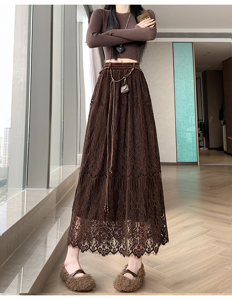 Lace Midi Skirt | Tajstylo