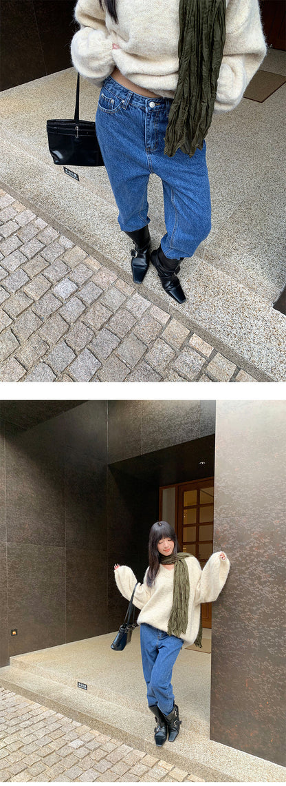 Vintage Casual Straight Leg Jeans | Tajstylo