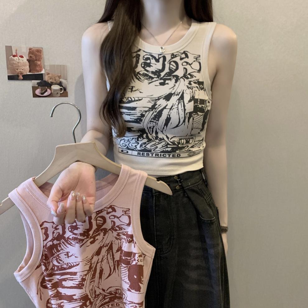 Cartoon Print Camisole Top | Tajstylo