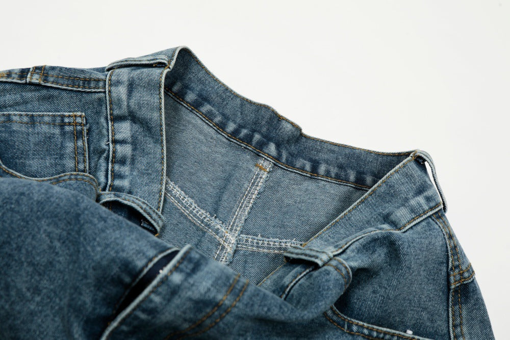 Washed Denim Pants | Tajstylo