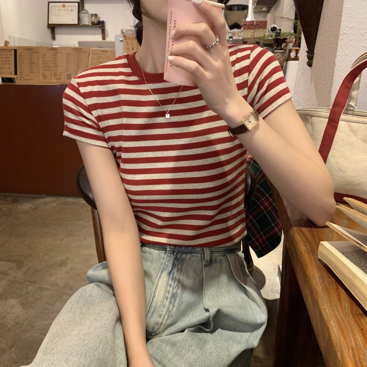 Striped Slim Fit T-Shirt | Tajstylo