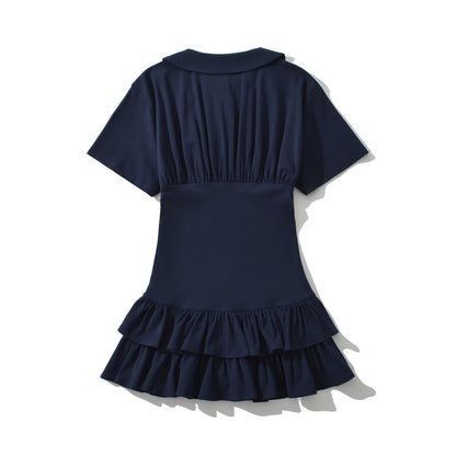 Lotus Leaf Edge Mini Dress | Tajstylo