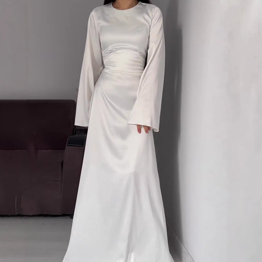 Tie-Back Long Sleeve Maxi Dress | Tajstylo