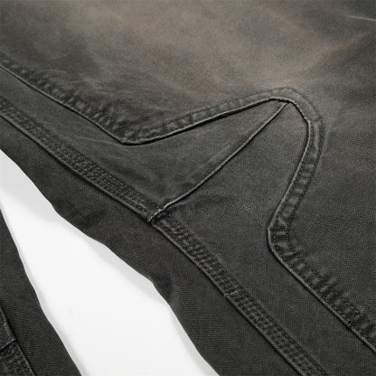 Washed Denim Curved Knife Pants | Tajstylo