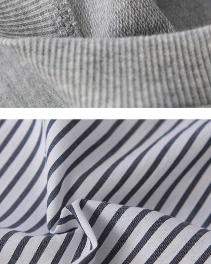 Patchwork Striped Oversized Hoodie | Tajstylo