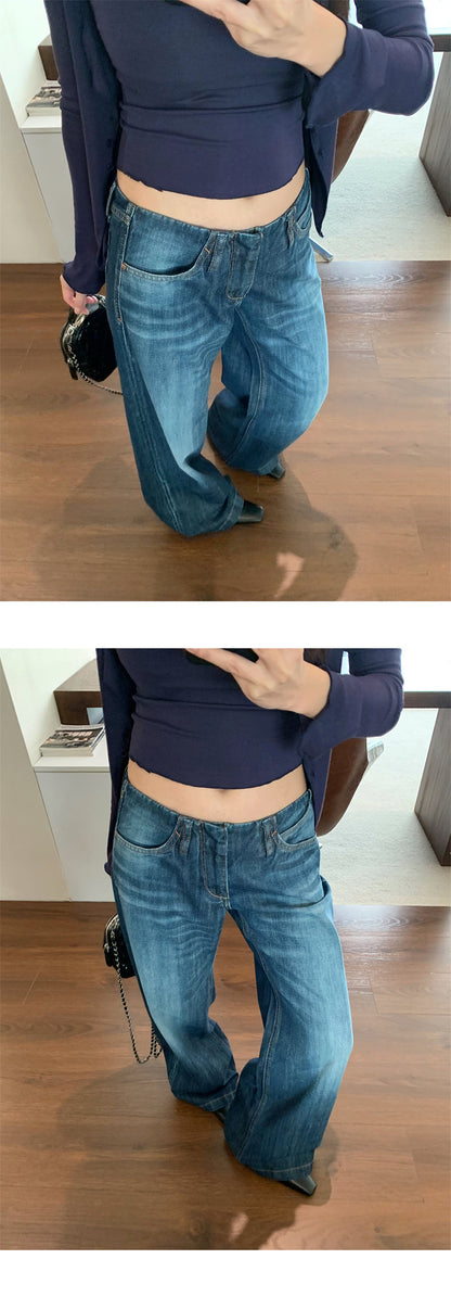 Loose Fit Straight Leg Denim Jeans | Tajstylo