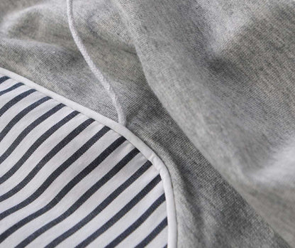 Patchwork Striped Oversized Hoodie | Tajstylo
