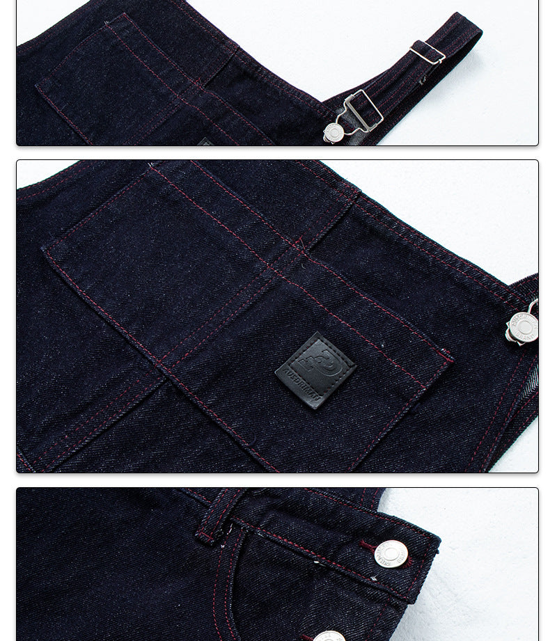 Distressed Denim Overalls | Tajstylo
