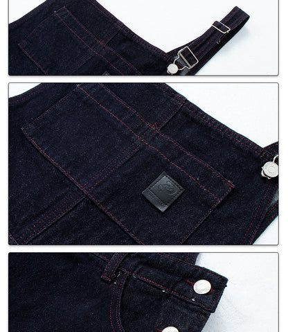 Distressed Denim Overalls | Tajstylo
