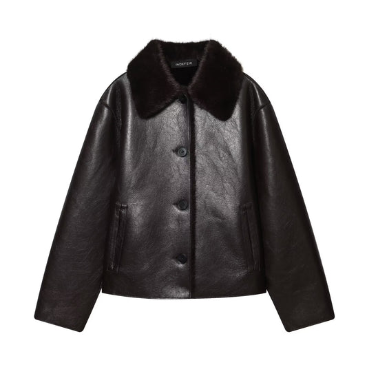 Reversible Faux Leather Jacket | Tajstylo