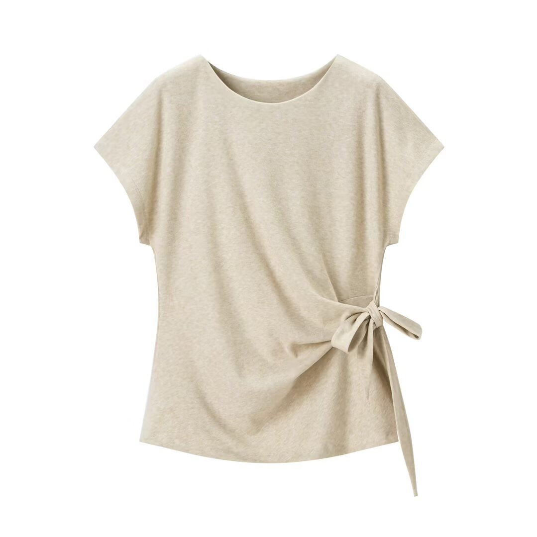 Knot Detail Top and Flute Midi Skirt Set | Tajstylo