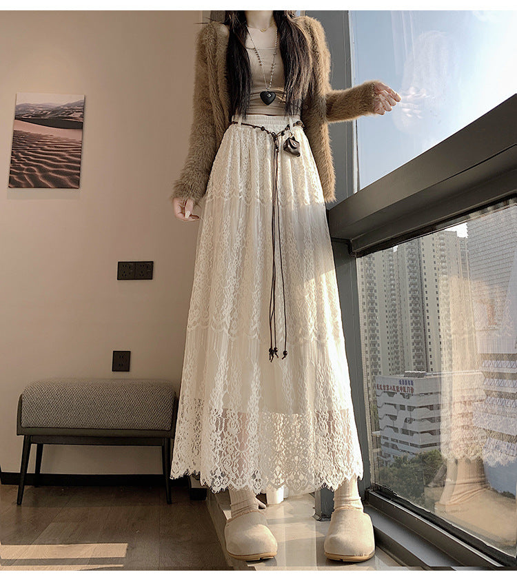 Lace Midi Skirt | Tajstylo