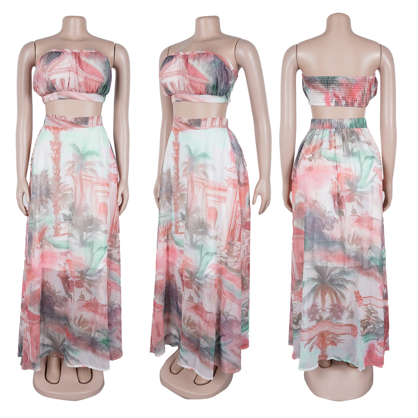 Casual Printed Two-Piece Set | Tajstylo
