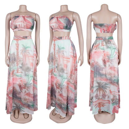 Casual Printed Two-Piece Set | Tajstylo