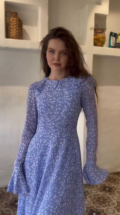 Baby Doll Collar Polka Dot Dress | Tajstylo