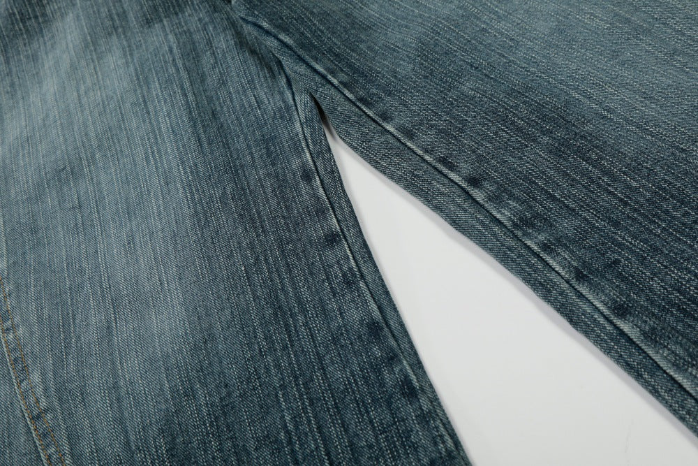 Blue Cowboy Curved Pants | Tajstylo